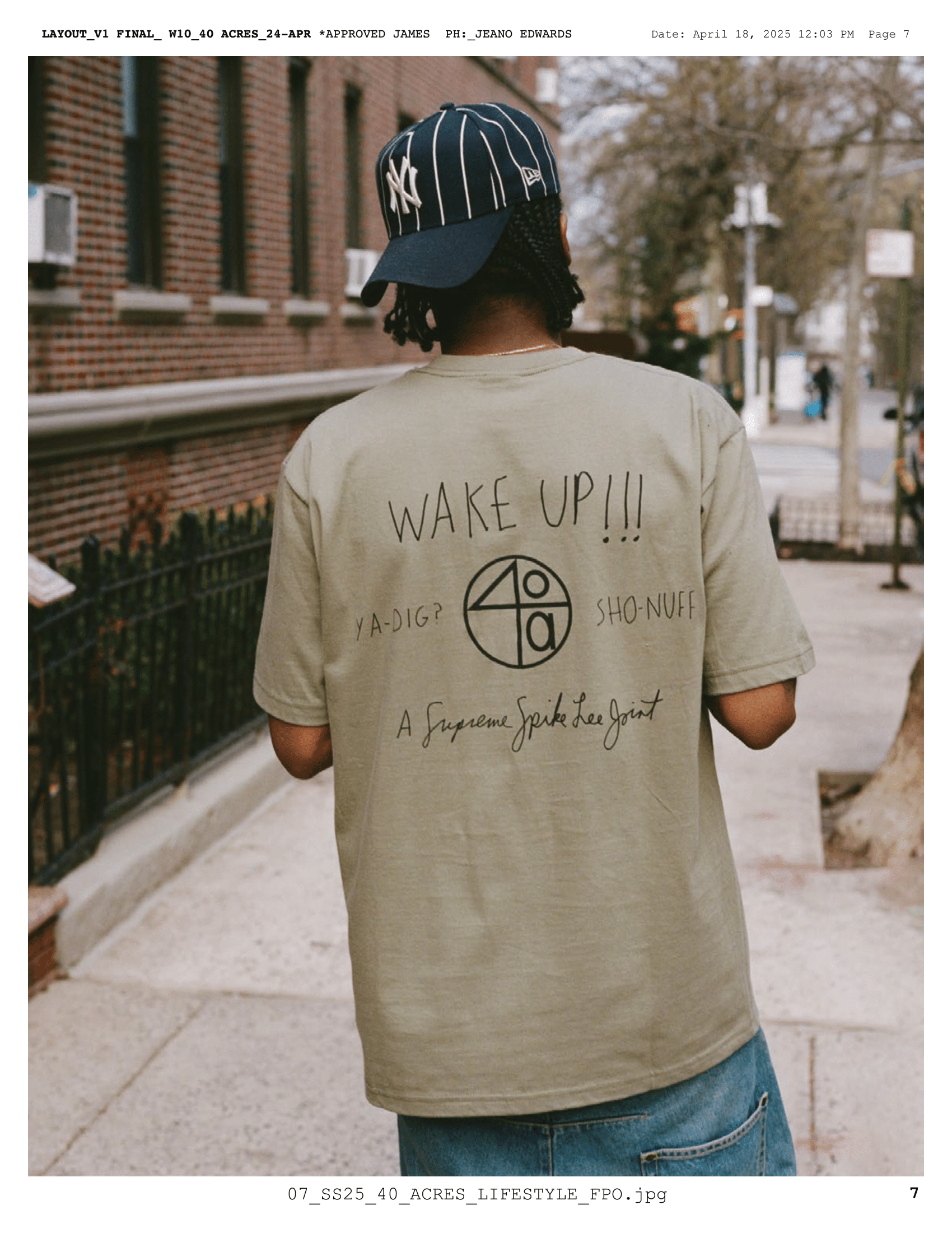 Supreme x 40 Acres baseball jersey spike lee